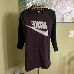Nike reverse logo long sleeve shirt in size L.